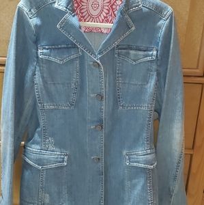Elie Tahari Jean Blazer/Jacket - size L